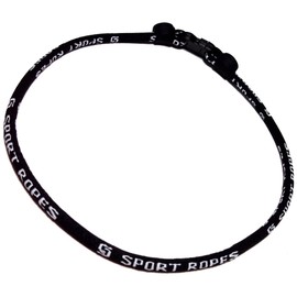 Sport Ropes Single Titanium Necklace (Black, 22")