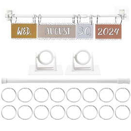 Briwooody 16-29 Inches Adjustable Calendar Holder Set Anchor Chart Holder Date Cards Holder Flip Calendar Chart Rod Calendar Holder for Classroom Whiteboard Kids Crafts Home Decor Supplies
