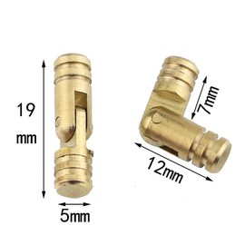 20 Pcs Mini Size Brass Cylindrical Concealed Hinge Barrel Hidden Hinge for Jewelry Box Wooden Gift Box, 5 x 19mm