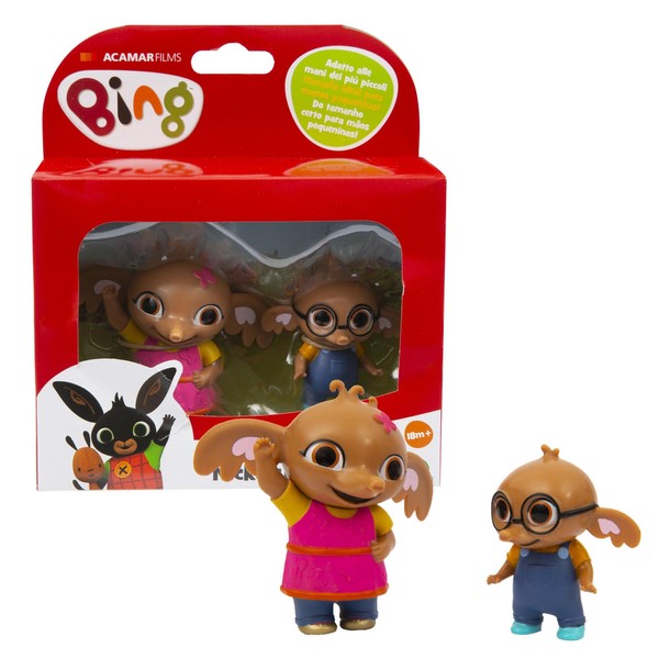Giochi Preziosi Bing BNG00L02 Set of 2 Mini Figures, Sula and Nicky with Bright Colours and the Right Size for Toddlers Hands, for Girls Starting from 18 Months, Multicoloured,