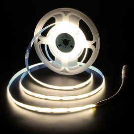 ALITOVE Tira de luz LED COB 12V blanco natural CRI>90 súper brillante tira de luz LED flexible 3.05m 960 LEDs cinta adhesiva fuerte LED para gabinetes de cocina interior del hogar (sin adaptador de