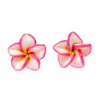 Red and White 3D Flower Stud Earrings Flower Garden Miniblings