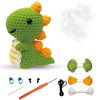 Jodsen Knitting Set with Crochet Hooks, Cute Dinosaur Crochet Set