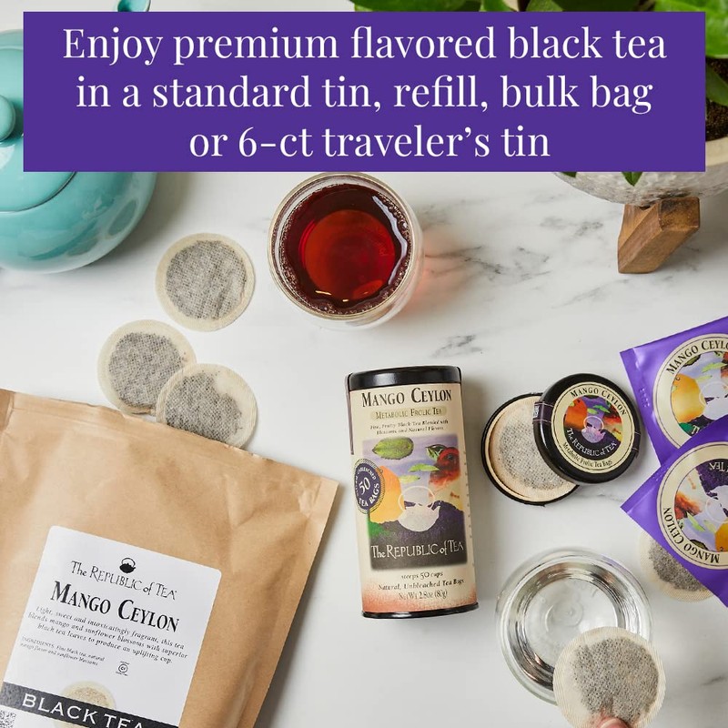 The Republic of Tea - Mango Ceylon Black Tea, Metabolic