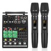 XTUGA BT4 Karaoke Mixer with Wireless Microphone, 4 Channel Audio