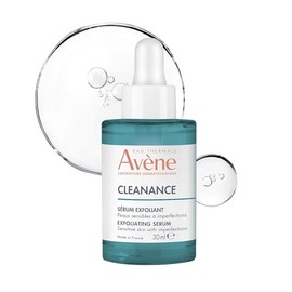 AVENE Cleanance Sérum Exfoliante AHA, Anti-imperfecciones, Piel Grasa y Sensible, con Ácido Láctico y Succínico, 30ml