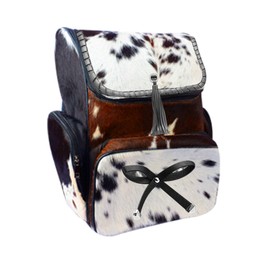 LP-FACON Cowhide Hair Print Fur Leather Tassel Diaper Backpack Rucksack/Knapsack Travel Shoulder Bag