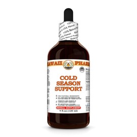 Cold Season Support Tincture, Made in Hawaii, All Natural, Vegan, Pure Liquid Extract - 4 fl.oz