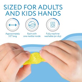 Impresa The Original Monkey Fidgetz Mesh & Marble Fidget Toy - Anxiety and Stress Relief Sensory Toys for Kids and Adults (8-Pack, 3.5 Inches)