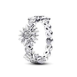 TOFBS Sun and Moon Rings Set 925 Silver Stackable Sky Rings Heavenly Sun Ring and Moon Cubic Zirconia Promise Ring Statement Rings for Women, Silver, Cubic Zirconia