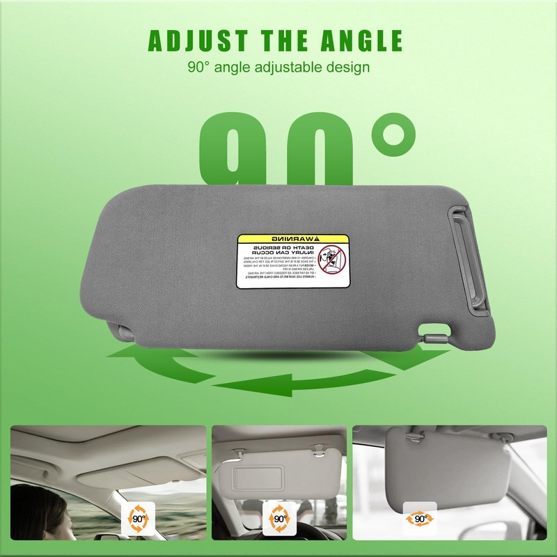 Passenger Right Side Sun Visor Replacement Fits for Hyundai Santa