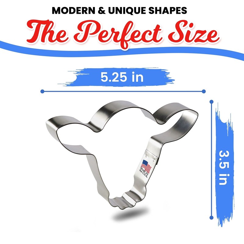 Steer Head Cookie Cutter – Made in the USA –