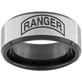 U.S. Army Ranger Black Tungsten Wedding Ring Available in Sizes 5-15 (Full & Half Sizes) (9)