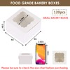 Moretoes Moretoes 120pcs White Bakery Boxes, 4x4x2.5 Inch Cookie Boxes