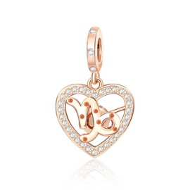 DATOUQI Zodiac Sign Charm for Bracelets and Necklaces Rose Gold 925 Sterling Silver Capricorn Charm, 12 Horoscope Constellation Birthstone Beads for Women (Capricorn (12.22 – 1.19)