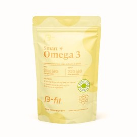 B-FIT B Omega 3 1800 mg Ácidos Grasos - 1080 EPA y 720 DHA - 180 Cápsulas de Omega-3 de Salmón Noruego y Pescado de Agua Fría - Sabor Limón - Cápsulas Softgel
