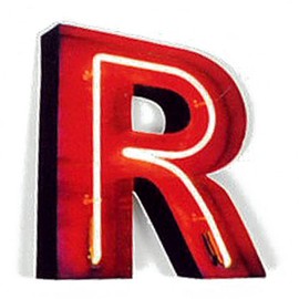 HAB & GUT -VM018- Magnetic Tin Letters R Vintage Neon Letters