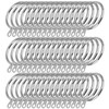 iCatchy Silver Curtain Rings Metal Curtain Hanging Rings For Pole