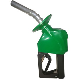 TSLA 11B-0100 Fuel Nozzle, Pressure Sensitive, Automatic shut off, Splash Guard, 2 piece Scuff Guard, Green