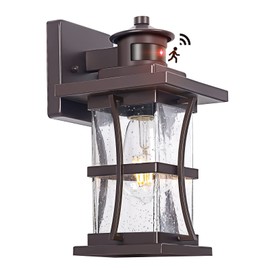 Motion Sensor Outdoor Lights - Oil Rubbed Bronze Dusk to Dawn Outdoor Lighting, Advanced Exterior Light Fixtures Wall Sconce, Waterproof Porch Light Wall Mount for Front Garage, Entryway Anti-Rust