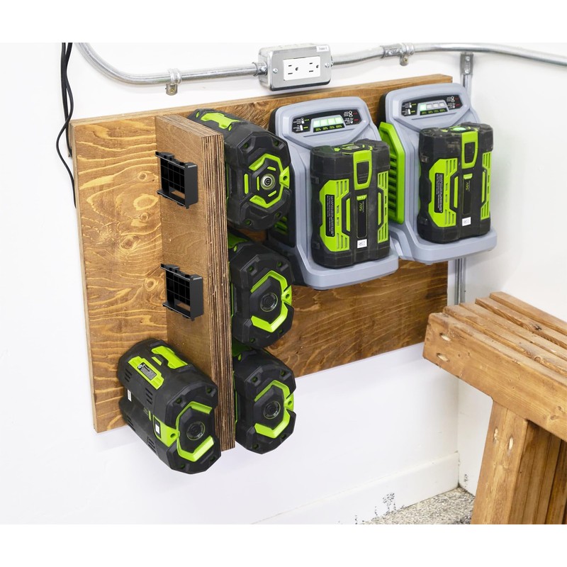 POBNRA 4 Pack Battery Holder Wall Mount Compatible with EGO