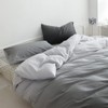 Wellboo Grey Gradient Comforter Sets Twin Solid Silver Grey Bedding