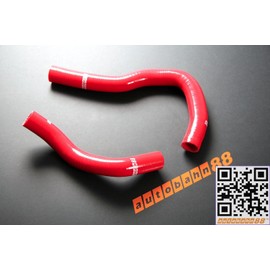 Autobahn88 Radiator Coolant Silicone Hose Kit, compatible with 2001-2006 Acura Honda Integra RSX DC5 K20A (Black -without Clamp Set)