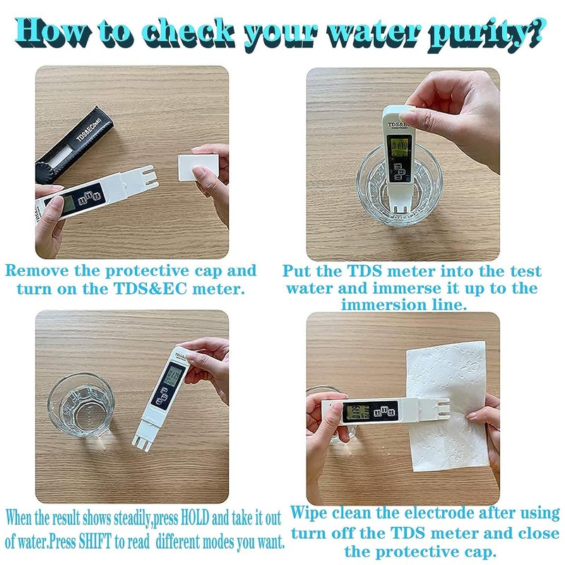 Yuentoen Water PH Meter and TDS Tester Combo, 3 in