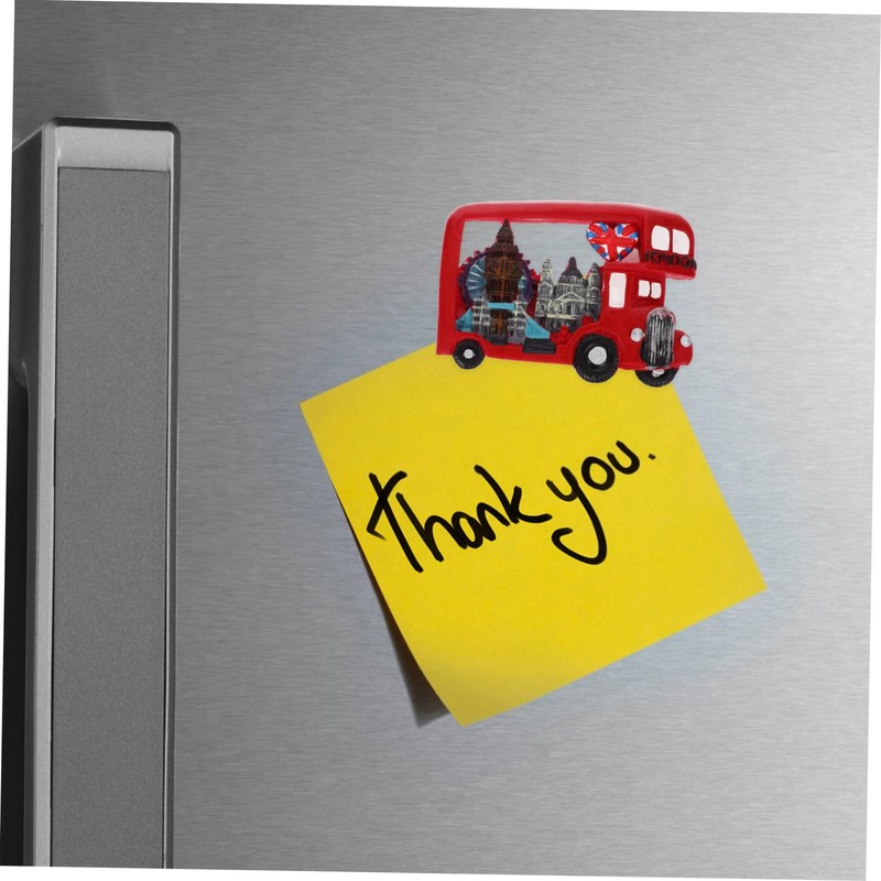 Ciieeo Bus Shaped Fridge Magnet Creative Resin Refrigerator Decor for
