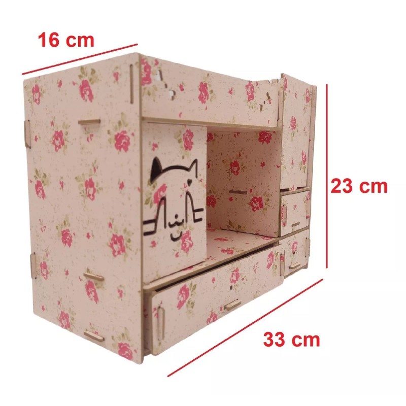 Gomar Organizador De Maquillaje Cosméticos Diseño Floreado