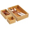 mDesign Kitchen Storage Box - Bamboo Drawer Box in Various