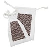Ambesonne Japanese Fabric Pouch Set of 2, Soft Blooming Branches
