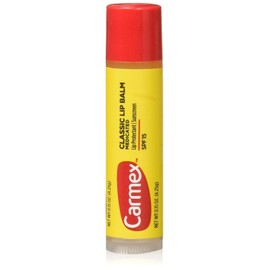 Carmex Bálsamo labial clásico, protector labial protector solar SPF 15, 0.15 onzas