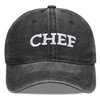 Men's Chef Baseball Cap Embroidered Adjustable Washed Dad Hat Snapback