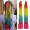 1pcs Synthetic Colored Box Braided Ponytail Hair Extensions Overhead Tail