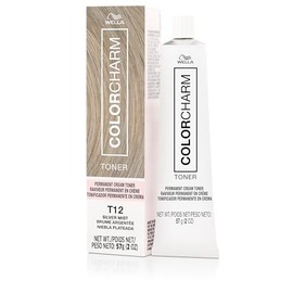 WELLA colorcharm Permanent Crème Toner, Free of Animal-Derivied Ingredients, Parabens Free, Gluten Free, T12 Silver Mist, 2 oz
