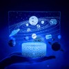 Solar System 3D Night Light,Universe Space Illusion Lamp,16 Colours Changing