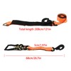 4 Pack Orange General Axle Tie Down Combo Strap with