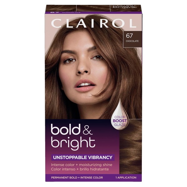 Clairol Bold & Bright Permanent Hair Dye, 67 Chocolate Hair Color, Pack of 1