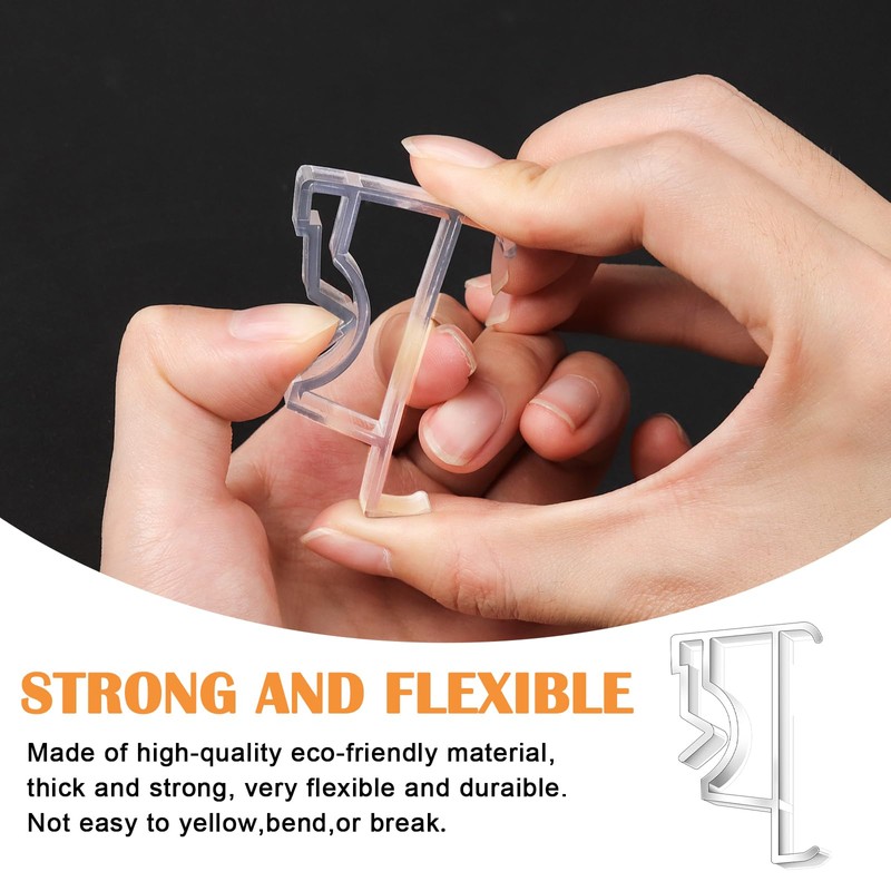 12pcs Valance Clips for Blinds,2 Inch Clear Blind Clips Plastic
