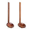4-Piece Large Wooden Spoons with Long Handle, Japanese Ramen Spoon,