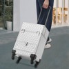Fichiouy Rolling Makeup Train Case with Wheels & Telescopic Handle,Lockable