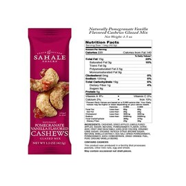 Sahale Snacks Cashews with Pomegranate Plus Vanilla Glazed Nuts, 1.5 Ounce -- 18 per case
