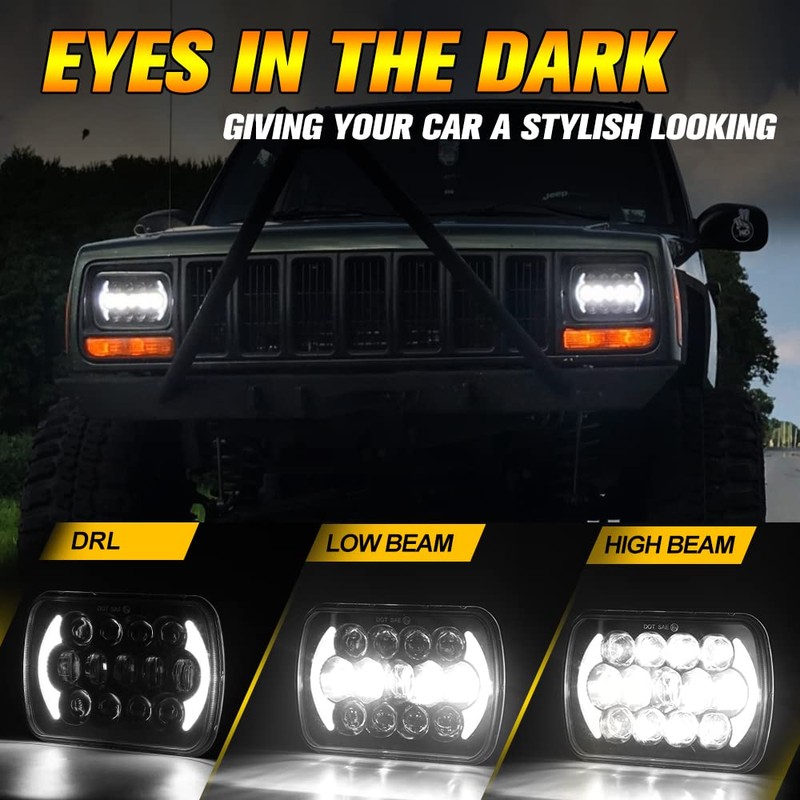 SPL DOT Approved 105W Brightest 5x7 7x6 Projector Led Headlights