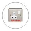 DSD Supplies ltd. Socket Surround, Single Round Acrylic Back Panel,