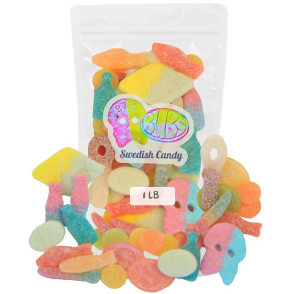 STEYDA Sour Swedish Candy, includes Bubs, 1 lb, Original Sweets