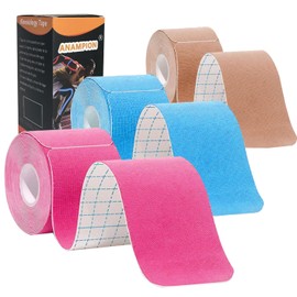 Kinesiology Tape Pro Athletic Sports Waterproof Breathable Latex Free Tape for Ankle Wrists Knees Elastic Running Tennis Swimming Football Sports Activities Tapes (3 Pack, MIX02)
