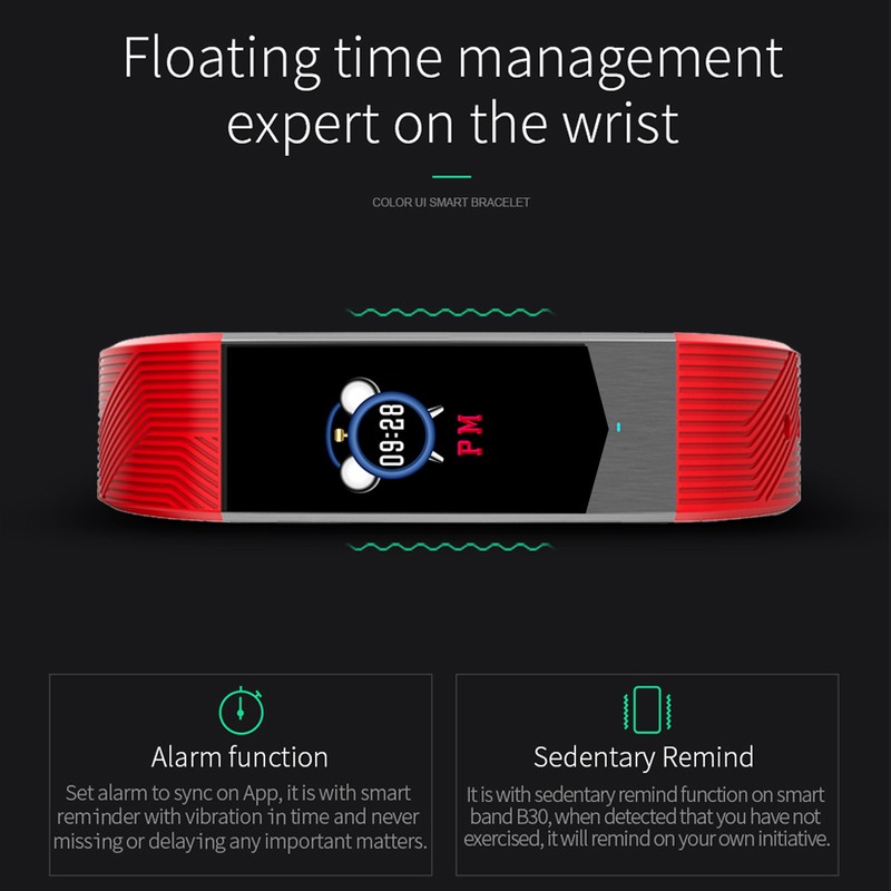 Business Fashion Color Screen Smart Bracelet Pedometer Heart Rate Monitoring
