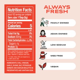 DOU by Uncle Chen Sriracha Hot Chili Sauce - Naturally Red, Fresh Jalapeño & Cayenne, 60-Year Family Recipe (2 Pack x 16oz)