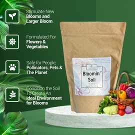 Elm Dirt Premium Bloom Soil - 100% Organic for Outdoor & Indoor Plants | Soil Enhancer for Plant Growth & Healthy Nutrients - Big Bloom Activator, 6 lbs